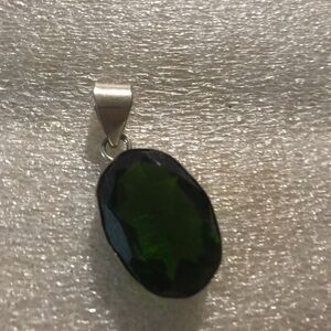 Elegant 925 Green onyxPendant Necklace